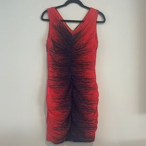 Halston Heritage - Fire Windlines Print Dress Sz 10